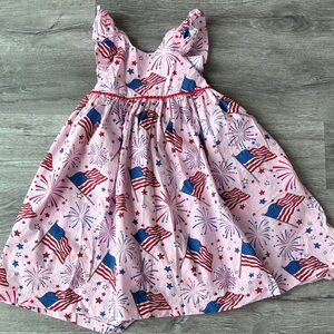 Eleanor Rose Pink Fireworks and Flags Dress
